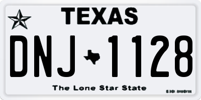 TX license plate DNJ1128