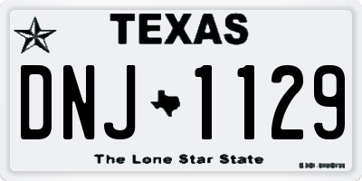 TX license plate DNJ1129
