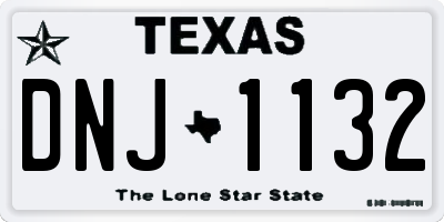 TX license plate DNJ1132