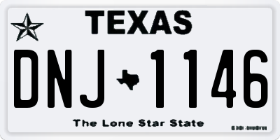 TX license plate DNJ1146