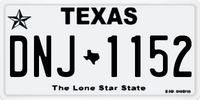 TX license plate DNJ1152