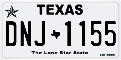 TX license plate DNJ1155