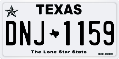 TX license plate DNJ1159