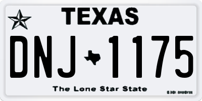 TX license plate DNJ1175