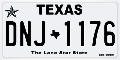 TX license plate DNJ1176