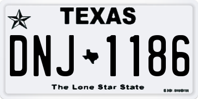 TX license plate DNJ1186