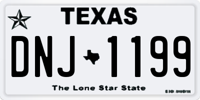 TX license plate DNJ1199