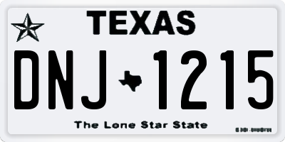 TX license plate DNJ1215