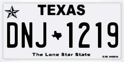 TX license plate DNJ1219