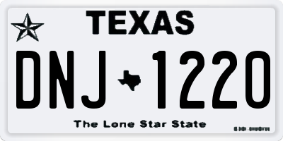 TX license plate DNJ1220