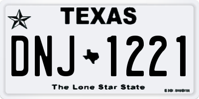 TX license plate DNJ1221
