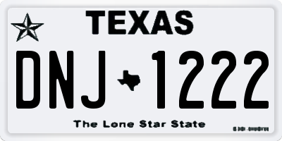 TX license plate DNJ1222