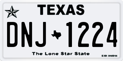 TX license plate DNJ1224