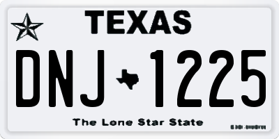 TX license plate DNJ1225