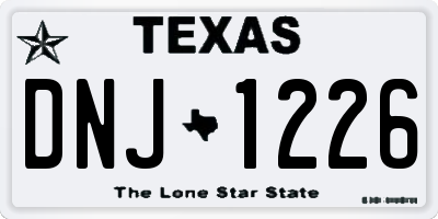 TX license plate DNJ1226