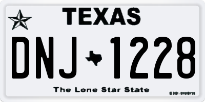 TX license plate DNJ1228