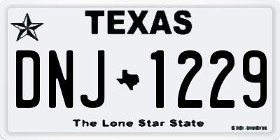 TX license plate DNJ1229