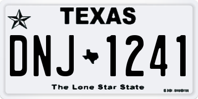TX license plate DNJ1241
