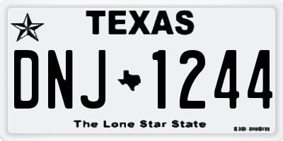 TX license plate DNJ1244