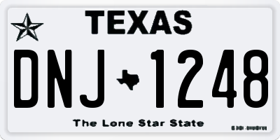 TX license plate DNJ1248
