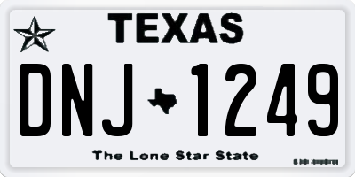 TX license plate DNJ1249