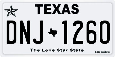 TX license plate DNJ1260