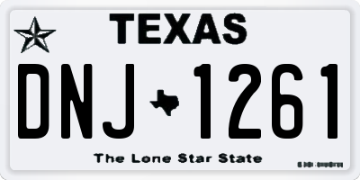 TX license plate DNJ1261