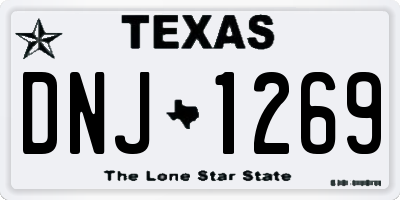 TX license plate DNJ1269