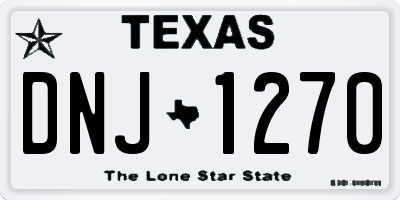 TX license plate DNJ1270