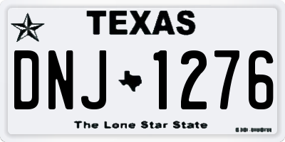 TX license plate DNJ1276