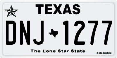 TX license plate DNJ1277