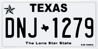TX license plate DNJ1279