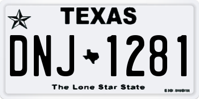 TX license plate DNJ1281
