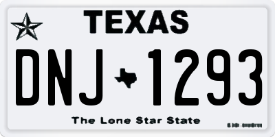 TX license plate DNJ1293