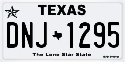 TX license plate DNJ1295