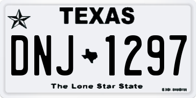TX license plate DNJ1297