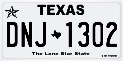 TX license plate DNJ1302