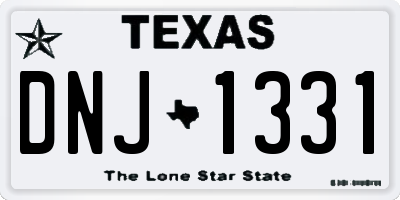TX license plate DNJ1331