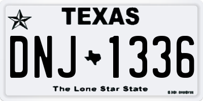 TX license plate DNJ1336
