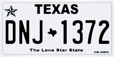 TX license plate DNJ1372