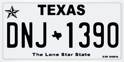 TX license plate DNJ1390