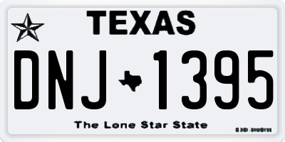 TX license plate DNJ1395
