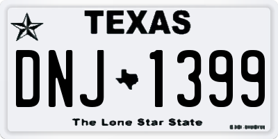 TX license plate DNJ1399