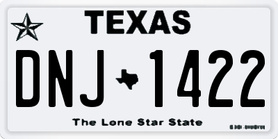 TX license plate DNJ1422