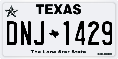 TX license plate DNJ1429