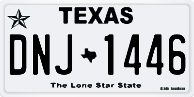 TX license plate DNJ1446