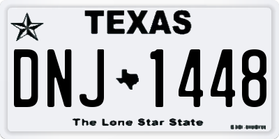 TX license plate DNJ1448