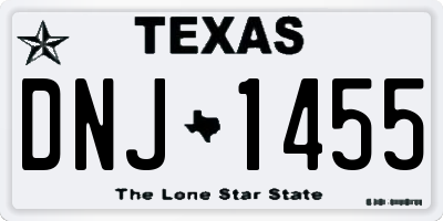 TX license plate DNJ1455