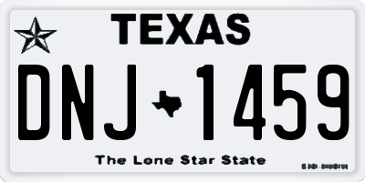 TX license plate DNJ1459