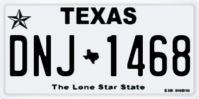 TX license plate DNJ1468
